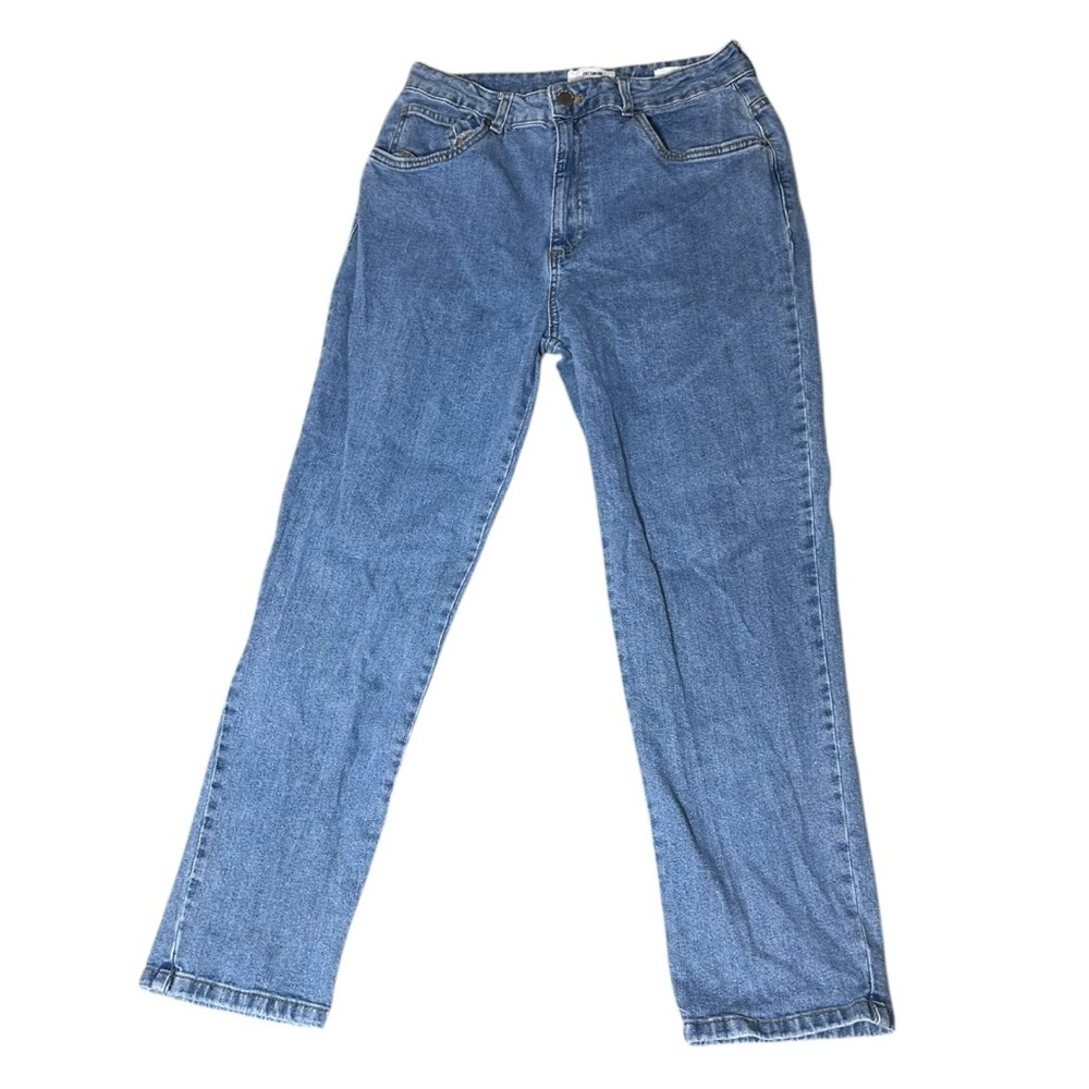 Cotton On Women's Straight Leg Stretch Blue Jeans Size 12
